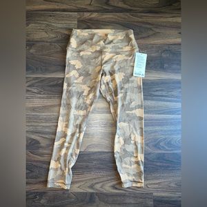 Lululemon align HR pant 25 inches size 12 color tan camo